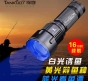 Tank007探客釣魚燈藍光戶外夜釣長久續(xù)航白光黃光變焦釣魚手電F3