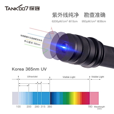 TANK007探客CI02 V2多波段勻光手電筒刑偵、檢查、找尋、勘察專用手電