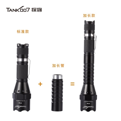 TANK007探客PT40超亮遠(yuǎn)射手電筒LED大功率多功能電筒野外用戰(zhàn)術(shù)探險(xiǎn)夜騎手電筒