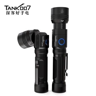 TANK007尾部磁吸旋轉調焦手電105°轉角防水LED工作燈